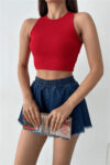 Qolsuz Camisole Crop