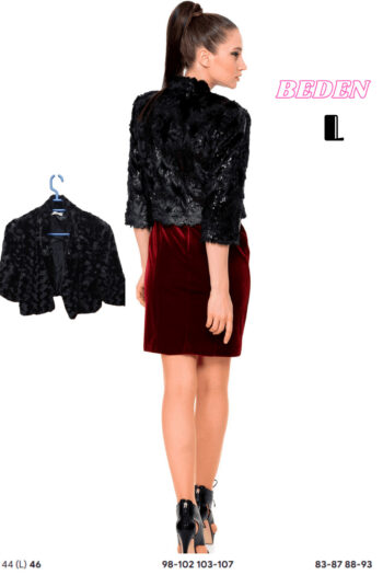 Qara parıldayan Fuzzy Jaket