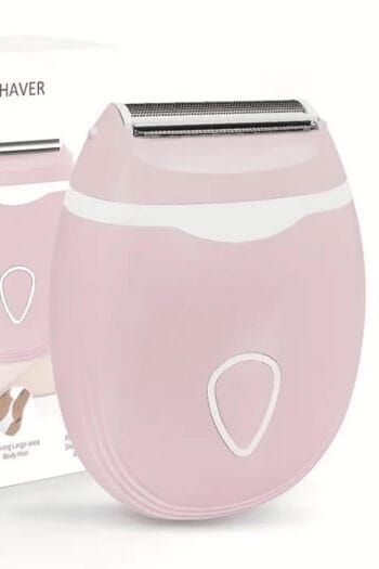 Qadınlar üçün Portativ Pink Elektrikli Tiraş Maşını Batareyalı